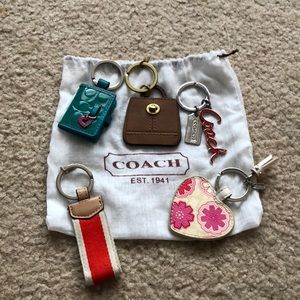 5 Coach keychains bundle! Comes with dust bag!